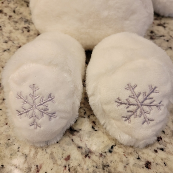 Spark Create Plush Polar Bear Red Ear Muffs, Rattle inside - Picture 4 of 6